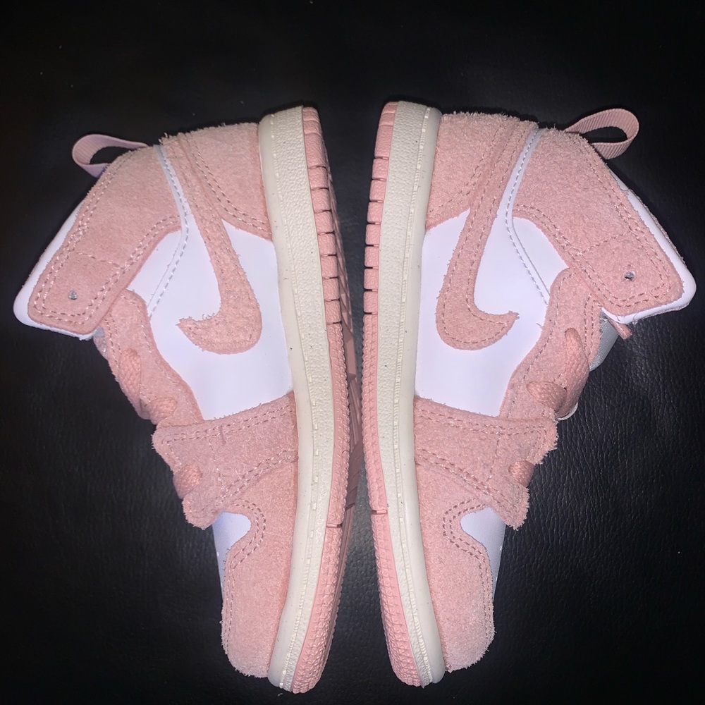 Jordan Kids Pink and White Sneakers
